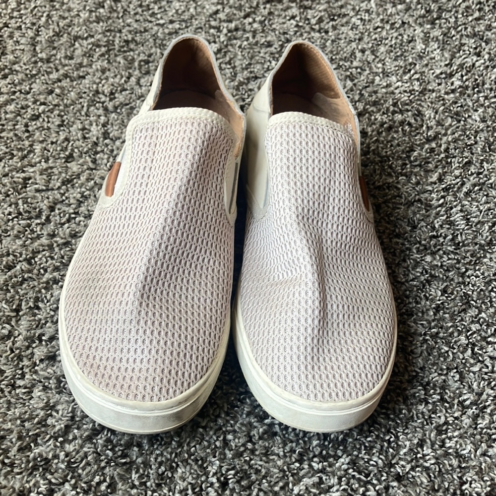 OLUKAI Women's Pehuea Slip On Shoes, Tapa Tan Beige Sz 11
